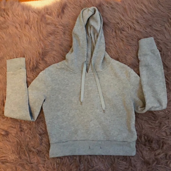 Cropped gray hoodie - Picture 2 of 5